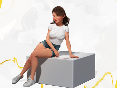 Sexy Girl Toon Woman 3D मॉडल