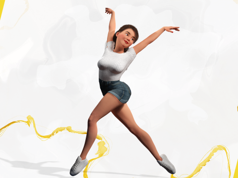 Sexy Girl Toon Woman 3D मॉडल