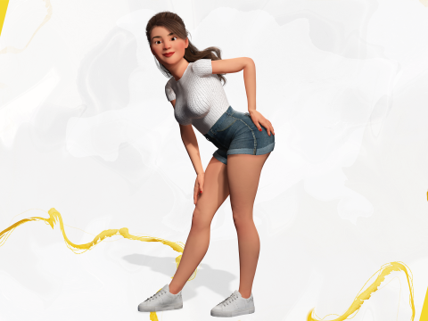 Sexy Girl Toon Woman 3D मॉडल