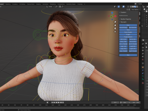Sexy Girl Toon Woman 3D मॉडल