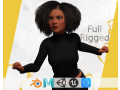 Classic Afro - Cartoon Black African Woman 3D Modell