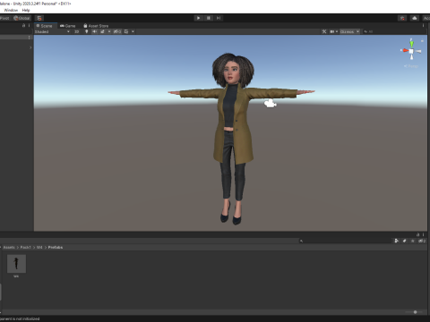 Classic Afro - Cartoon Black African Woman 3D Model