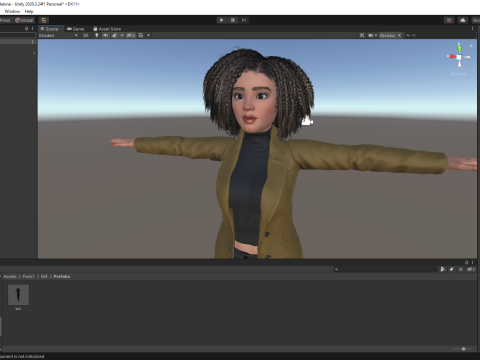 Classic Afro - Cartoon Black African Woman 3D Model