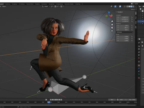 Classic Afro - Cartoon Black African Woman 3D Model