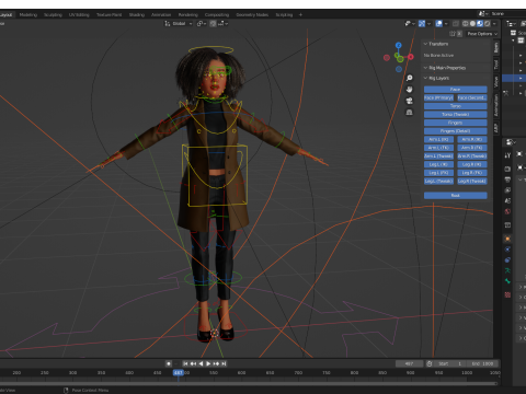 Classic Afro - Cartoon Black African Woman 3D Model