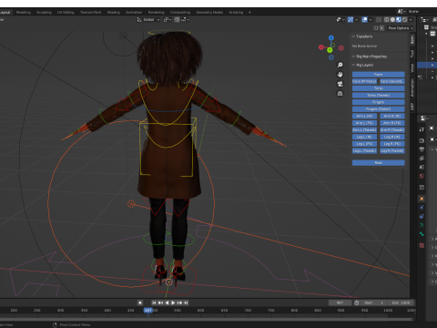 Classic Afro - Cartoon Black African Woman 3D Model