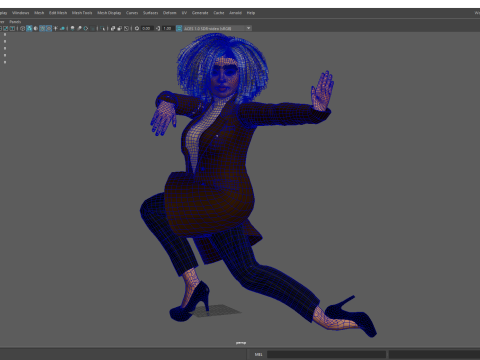Classic Afro - Cartoon Black African Woman 3D Model