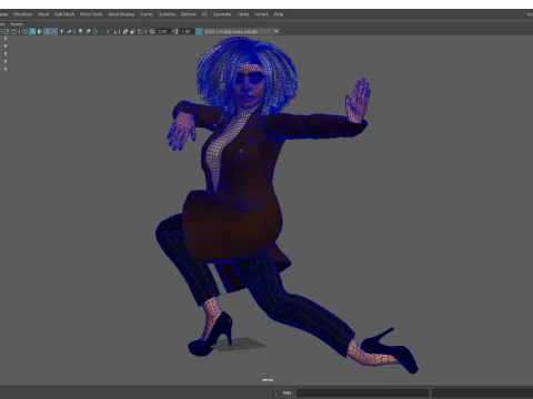 Classic Afro - Cartoon Black African Woman 3D Model