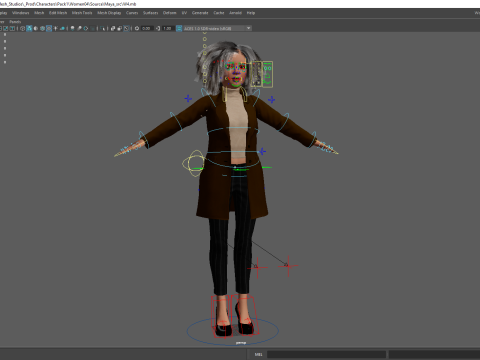 Classic Afro - Cartoon Black African Woman 3D Model