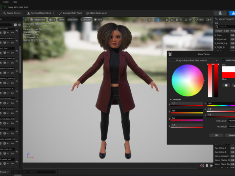 Classic Afro - Cartoon Black African Woman 3D Model