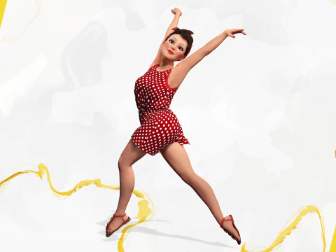 Mother woman Stylized Cute Girl 3D Model