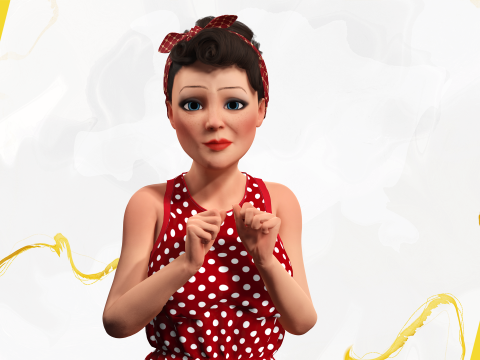 Mother woman Stylized Cute Girl 3D Model