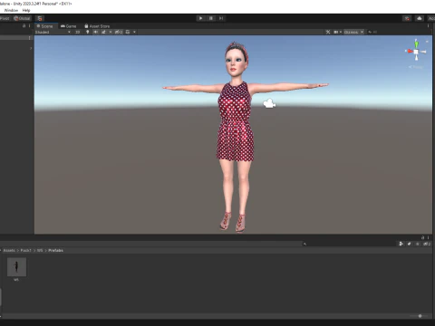 Mother woman Stylized Cute Girl 3D Model