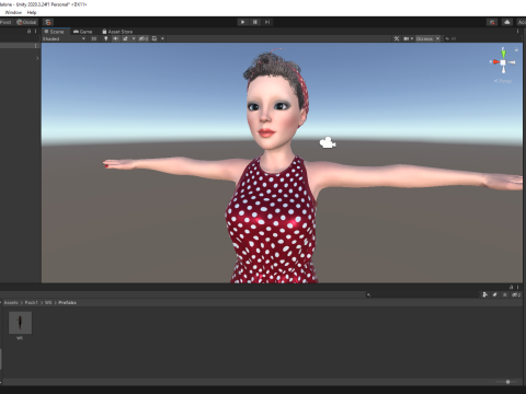 Mother woman Stylized Cute Girl 3D Model