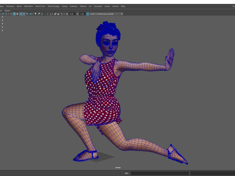 Mother woman Stylized Cute Girl 3D Model