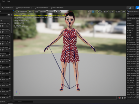 Mother woman Stylized Cute Girl 3D Model