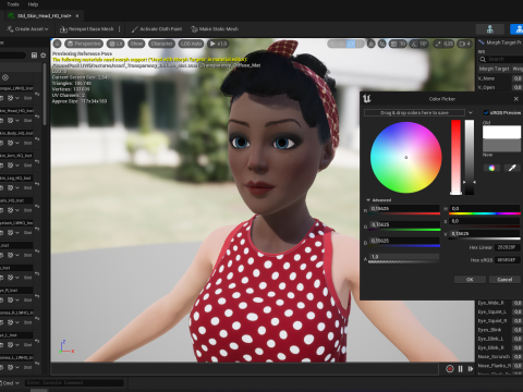 Mother woman Stylized Cute Girl 3D Model