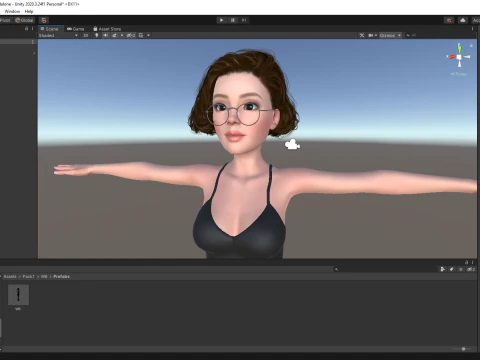 Stylized Cartoon Woman Toon girl 3D Model