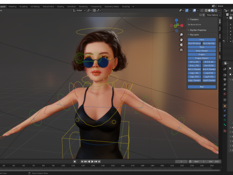 Stylized Cartoon Woman Toon girl 3Dモデル