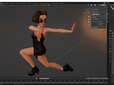 Stylized Cartoon Woman Toon girl 3Dモデル