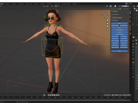 Stylized Cartoon Woman Toon girl 3Dモデル