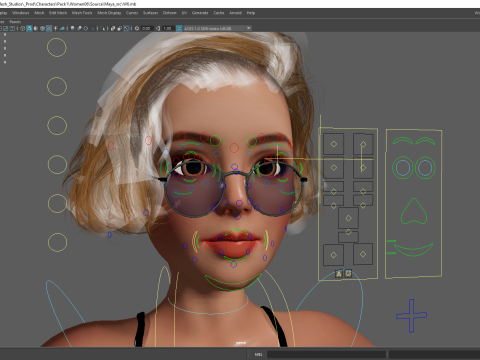 Stylized Cartoon Woman Toon girl 3Dモデル