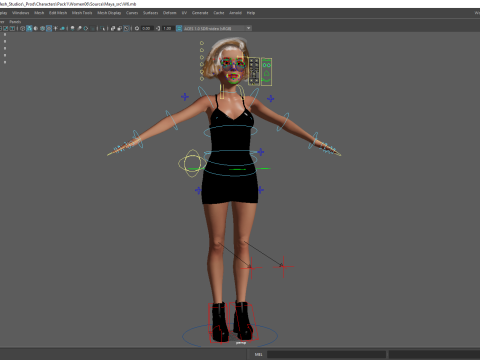 Stylized Cartoon Woman Toon girl 3Dモデル