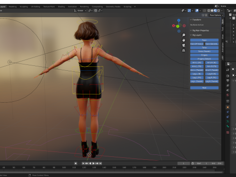 Stylized Cartoon Woman Toon girl 3Dモデル