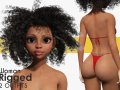 African Female Cartoon Black afro Woman Female 3D 3D Modell