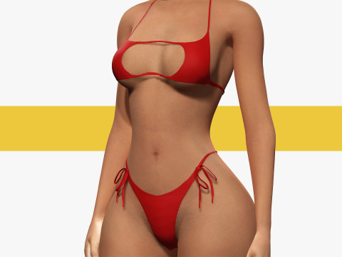 African Female Cartoon Black afro Woman Female 3D 3D Model