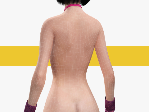 Girl Asian Woman RealTime japanese korean Female 3D 3Dモデル
