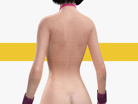 Girl Asian Woman RealTime japanese korean Female 3D 3D Model