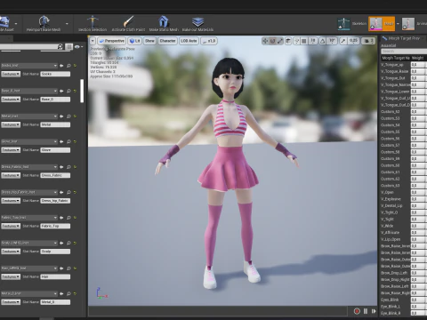 Girl Asian Woman RealTime japanese korean Female 3D 3D Model