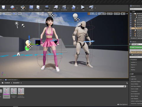 Girl Asian Woman RealTime japanese korean Female 3D 3D Model
