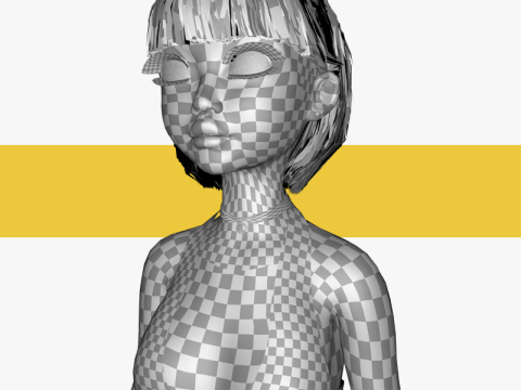 Girl Asian Woman RealTime japanese korean Female 3D 3Dモデル