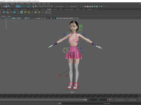 Girl Asian Woman RealTime japanese korean Female 3D 3D Model