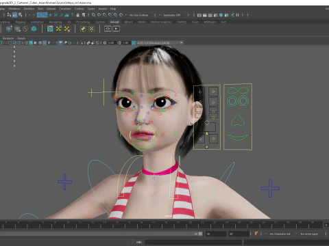 Girl Asian Woman RealTime japanese korean Female 3D 3D Model
