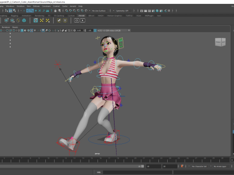 Girl Asian Woman RealTime japanese korean Female 3D 3Dモデル