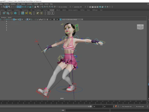 Girl Asian Woman RealTime japanese korean Female 3D 3D Model