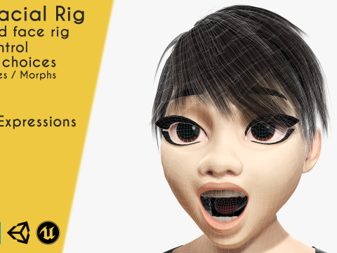 Fat Woman stylized girl cartoon Female 3D 모델