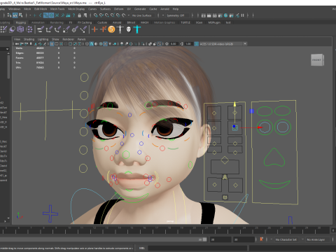 Fat Woman stylized girl cartoon Female 3D 모델