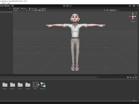 Old Man cartoon character RealTime Male 3D 模型