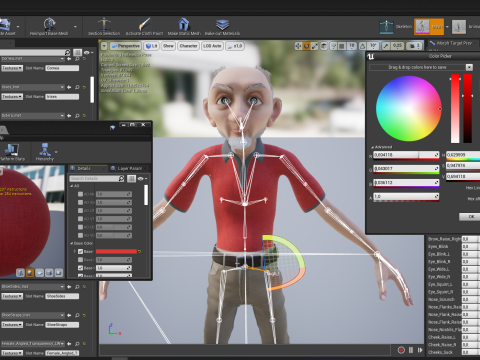 Old Man cartoon character RealTime Male 3D 模型