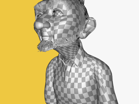 Old Man cartoon character RealTime Male 3D 模型