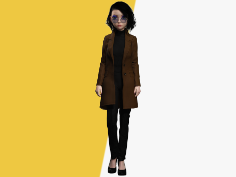 Prestige Realistic stylized cartoon Female Modello 3D