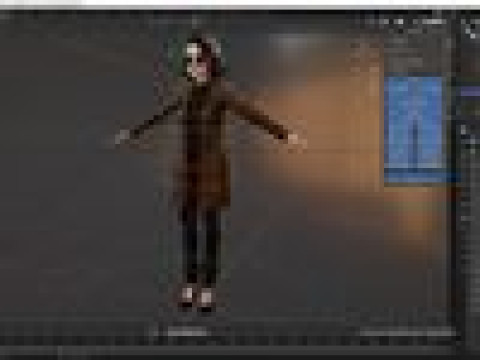 Prestige Realistic stylized cartoon Female Modello 3D
