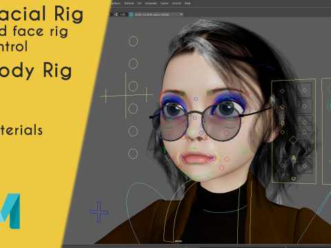 Prestige Realistic stylized cartoon Female Modello 3D