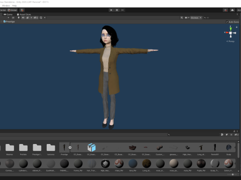 Prestige Realistic stylized cartoon Female Modello 3D