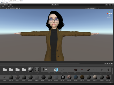 Prestige Realistic stylized cartoon Female Modello 3D
