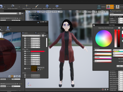 Prestige Realistic stylized cartoon Female Modello 3D